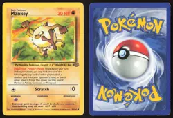 Pokemon TCG | Mankey 55/64 | Common | Jungle | Moderately Played - Image 1