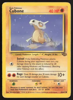 Pokemon TCG | Cubone 50/64 | Common | Jungle | Moderately Played - Image 2