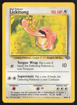 Pokemon TCG | Lickitung 38/64 | Uncommon | Jungle | Moderately Played - Image 2