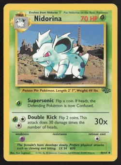 Pokemon TCG | Nidorina 40/64 | Uncommon | Jungle | Moderately Played - Image 2