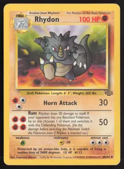 Pokemon TCG | Rhydon 45/64 | Uncommon | Jungle | Moderately Played - Image 2
