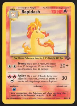 Pokemon TCG | Rapidash 44/64 | Uncommon | Jungle | Moderately Played - Image 2