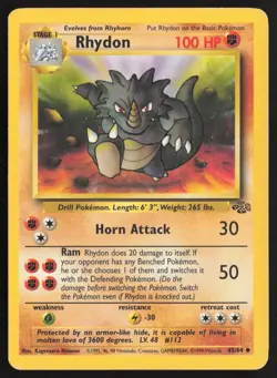 Pokemon TCG | Rhydon 45/64 | Uncommon | Jungle | Moderately Played - Image 2