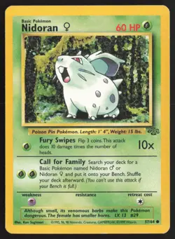Pokemon TCG | Nidoran F 57/64 | Common | Jungle | Moderately Played - Image 2