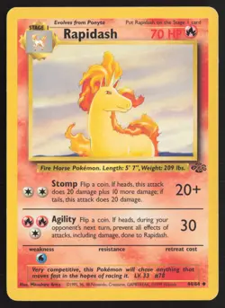 Pokemon TCG | Rapidash 44/64 | Uncommon | Jungle | Moderately Played - Image 2