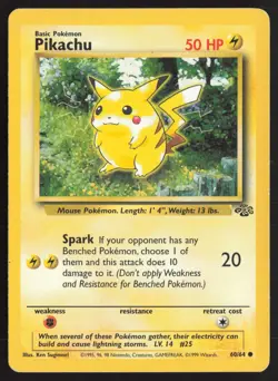 Pokemon TCG | Pikachu 60/64 | Common | Jungle | Moderately Played - Image 2