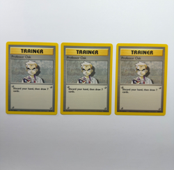 Pokemon TCG Professor Oak Base Set #88/102 3-Card Lot WOTC Vintage 1999 - Image 1