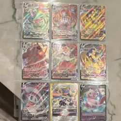 Pokemon TCG Sword & Shield VMAX V Full Art Holo Card Lot 9 Rayquaza Chandelure - Image 1