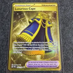 Luxurious Cape 265/182 Paradox Rift Gold Secret Rare Holo Pokemon Card NM - Image 1