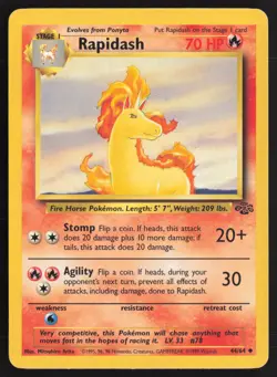Pokemon TCG | Rapidash 44/64 | Uncommon | Jungle | Lightly Played - Image 2