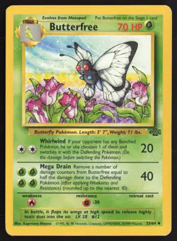Pokemon TCG | Butterfree 33/64 | Uncommon | Jungle | Lightly Played - Image 2