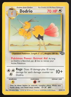 Pokemon TCG | Dodrio 34/64 | Uncommon | Jungle | Lightly Played - Image 2