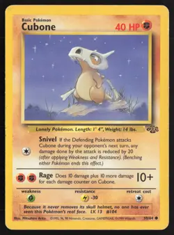 Pokemon TCG | Cubone 50/64 | Common | Jungle | Lightly Played - Image 2
