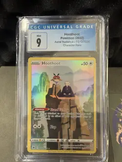 HOOTHOOT 2022 POKEMON ASTRAL RADIANCE CHARACTER RARE TG12/TG30 CGC 9 Q5177 - Image 1