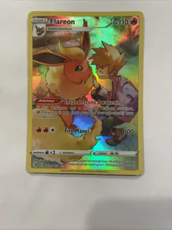 Pokemon TCG Flareon TG01/TG30 Brilliant Stars Trainer Gallery Ultra Rare Holo - Image 1