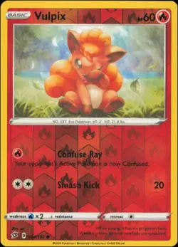 Pokemon - Vulpix #024/192 - SWSH02: Rebel Clash Reverse Holo - Image 1