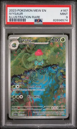 2023 POKEMON MEW EN-151 ILLUSTRATION RARE #167 IVYSAUR PSA 9 - Image 1