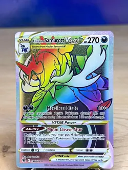 Astral Radiance Hisuian Samurott VSTAR 197/189 Rare Rainbow Pokemon NM/M - Image 1