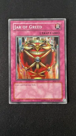 Yugioh Jar Of Greed LON-047 Super Rare Original Print LP - Image 1