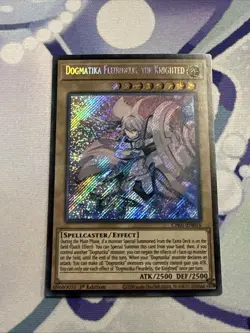 Yugioh FADED Dogmatika Fleurdelis The Knighted Alternate Art Secret CH01-EN015 - Image 1