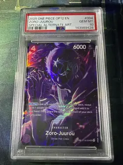 One Piece Card Zoro-Juurou SP OP12 ST18-004 Legacy of the Master PSA10 - Image 1