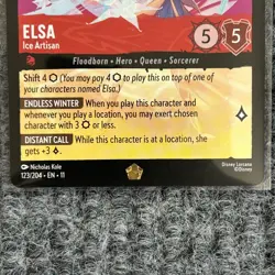 Disney Lorcana Winterspell Elsa Ice Artisan 123/204 Legendary NM/Mint - Image 4