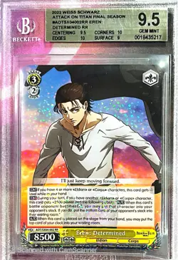 Weiss Schwarz Attack on Titan Final Season Eren: Determined SX04-002 RR BGS 9.5 - Image 1