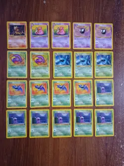 Vintage Pokemon Cards HP Fossil Set Lot 50+ Cards Commons/Uncommons - Image 1