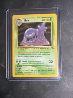 Pokemon TCG Muk Fossil Set Card 13/62 Unlimited Holo Rare 1999 - Image 1