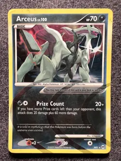 Arceus LV. 100 AR1 Holo Rare Pokemon Card MP - Image 1