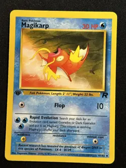 Magikarp 1st Edition Team Rocket 47/82 LP-NM Pokemon Card - Image 1