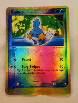Mudkip 60/109 Reverse Holo Ruby and Sapphire Pokemon Card 2003 - Image 1