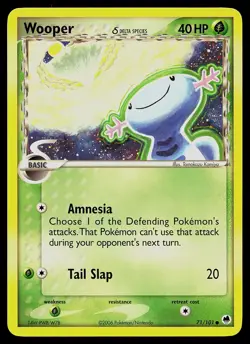 Pokemon Card - Wooper Dragon Frontiers 71/101 Common - Image 1