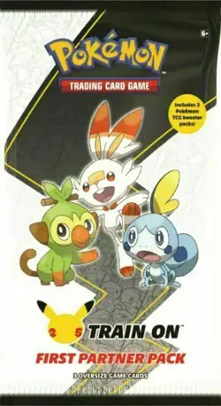 Pokemon TCG: First Partner Pack - Galar (3 Oversized Cards) + 2 booster packs 820650809613 - Image 1
