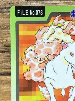 Pokemon Carddass Card Rapidash File No.78 Bandai Pocket Monsters 1997 - Image 3