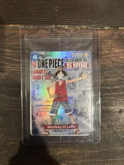 One Piece College Basketball US Voyage Monkey.D.Luffy Card - Image 1