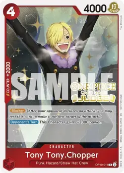 NM-Mint, English One Piece Tony Tony.Chopper (Judge Pack Vol. 6) - OP10-011 - R - Image 1