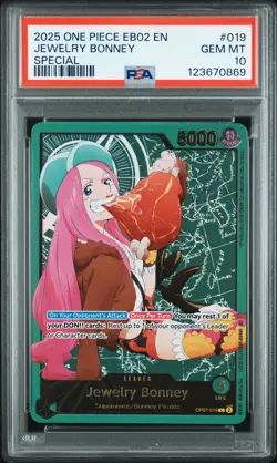 2025 ONE PIECE EB02-EXTRA BOOSTER -ANIME 25TH COLL- #019 JEWELRY BONNEY PSA 10 - Image 1