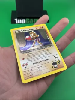 Rocket's Hitmonchan 11/132 Gym Heroes Holo Rare Unlimited LP Pokemon Card T1 - Image 3