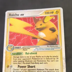 Raichu ex 100 HP Ultra Rare Holo EX Emerald Pokemon Card 97/106 2005 - Image 1