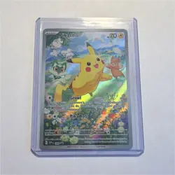 Pokemon Pikachu SVP 092 Holo Full Art Promo Black Star Scarlet & Violet TCG Card - Image 1