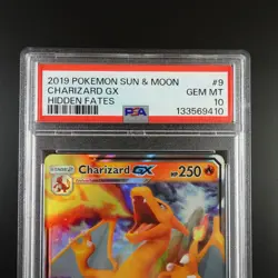 PSA 10 Charizard GX 9/68 Pokemon Hidden Fates Full Art Holo Card - Image 2