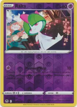 Ralts 67/195 Reverse Holo | Silver Tempest | Pokemon Card - Image 1