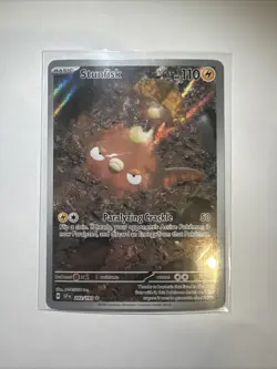 Surging Sparks Stunfisk 202/191 Illustration Rare Pokemon Card - Image 1