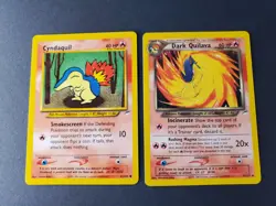 Cyndaquil Dark Quilava Neo Vintage Pokemon Card - Image 1