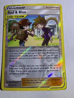Pokemon Card Red & Blue 202/236 Cosmic Eclipse Reverse Holo Trainer NM - Image 1
