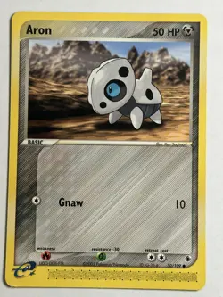 Aron Ruby and Sapphire 50/109 MP-LP Pokemon Card - Image 1