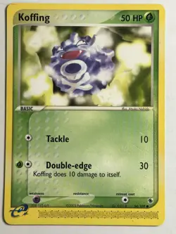 Koffing Ruby and Sapphire 54/109 MP-LP Pokemon Card - Image 1