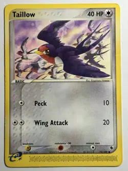 Taillow Ruby and Sapphire 72/109 MP-LP Pokemon Card - Image 1