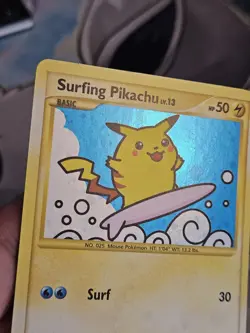Surfing Pikachu 114/111 Rising Rivals Holo Card Secret Rare Pokemon TCG LP - Image 4